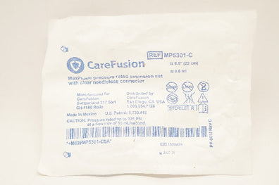CareFusion MP5301-C MaxPlus Pressure Rated ExtensionSet 8.5inch x 0.8ml Appx.(x)